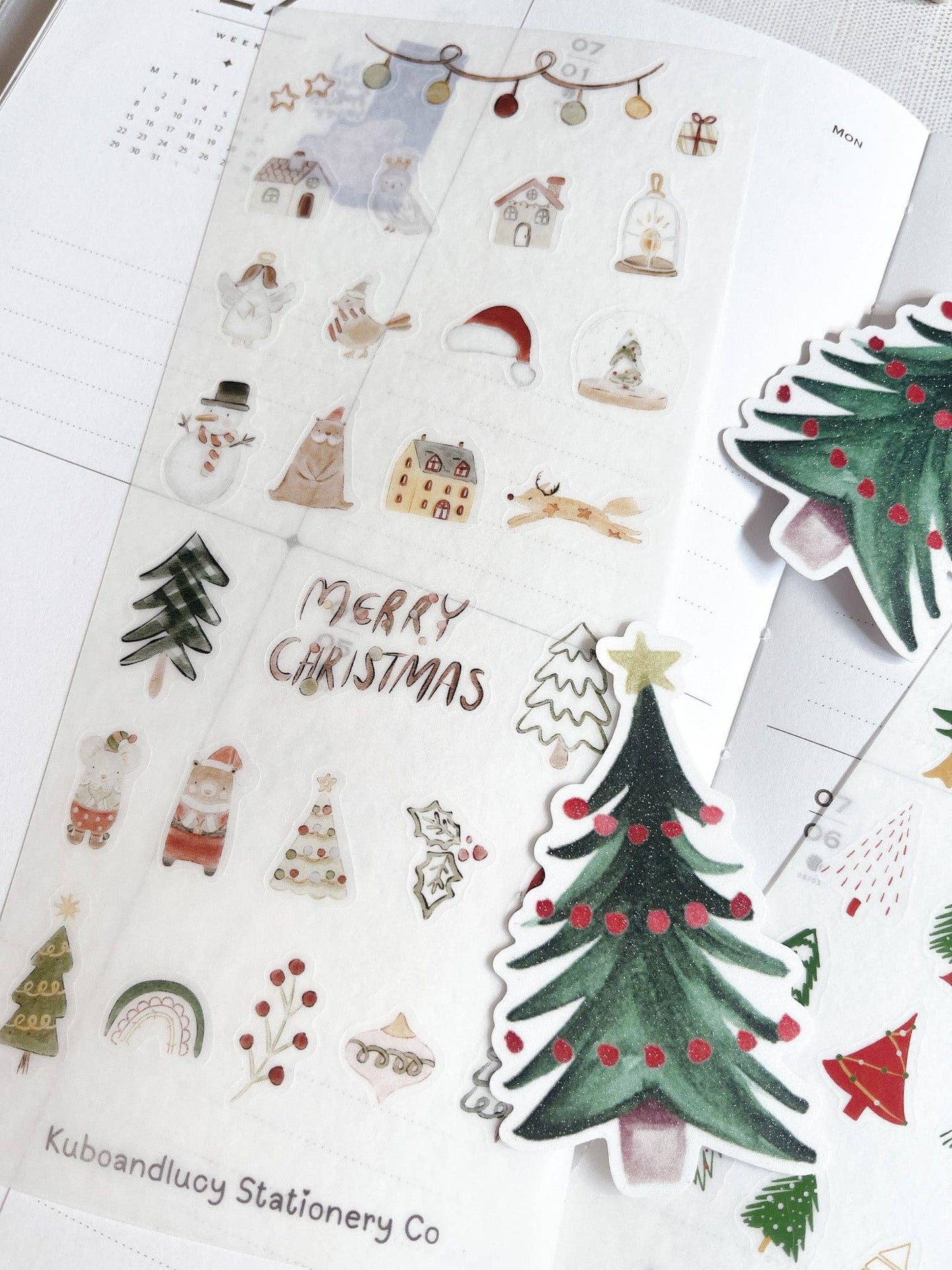 Christmas Elements  Washi Sticker Sheet