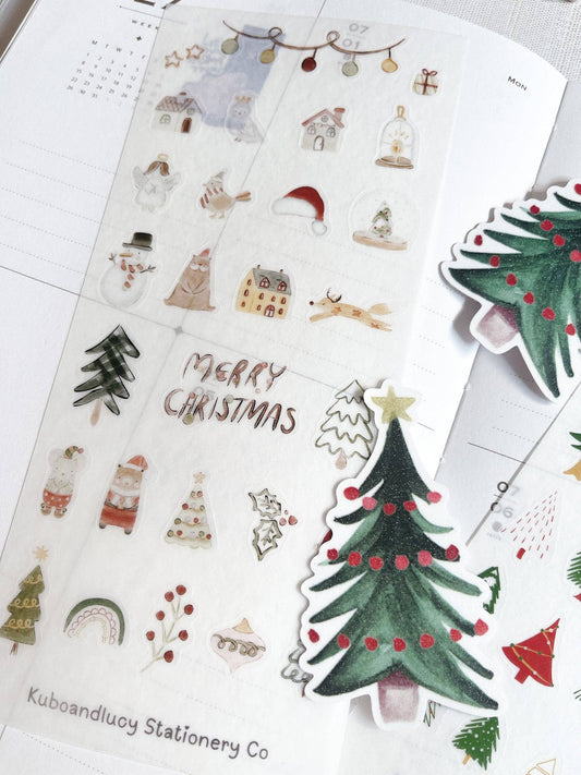 Christmas Elements  Washi Sticker Sheet