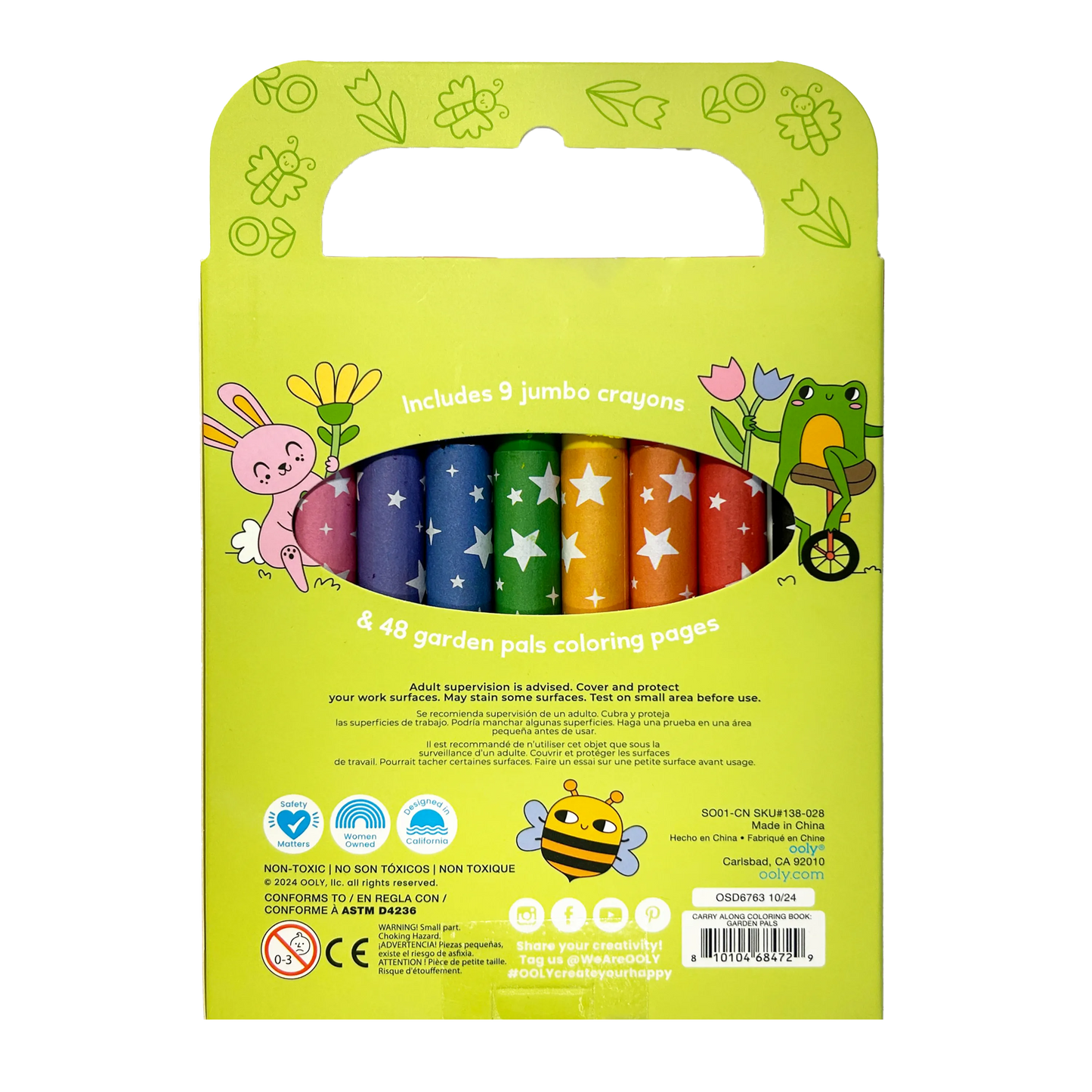 Carry-Along: Coloring Book Set (10 PC) - Garden Pals