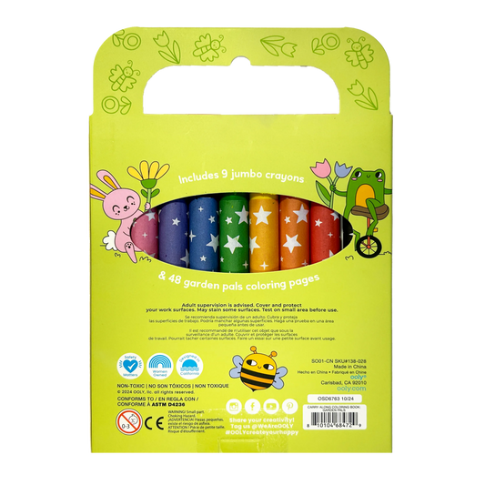 Carry-Along: Coloring Book Set (10 PC) - Garden Pals