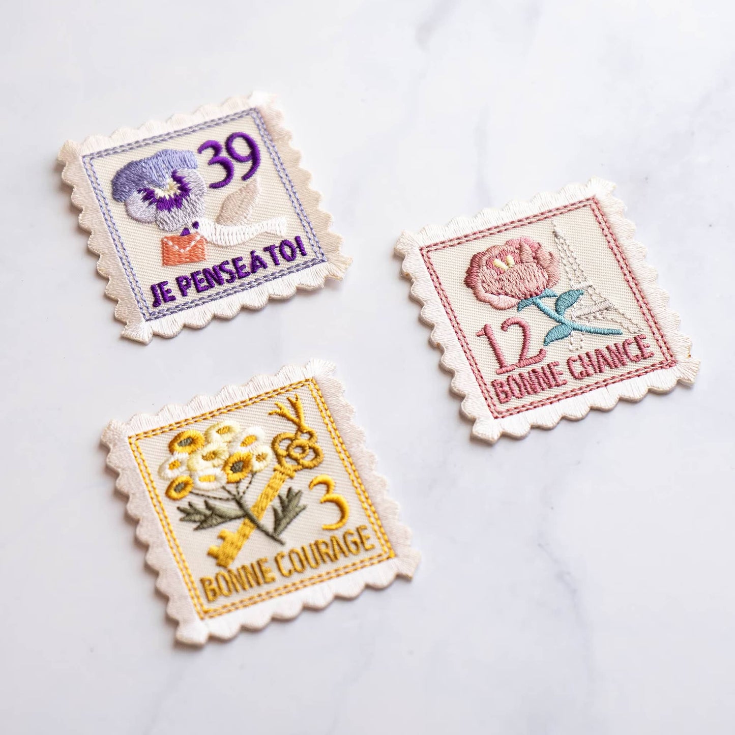Vintage Stamps Patches - Iron on Patch
