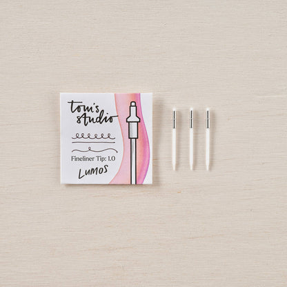 3-pack fineliner markers, tip size 1.0