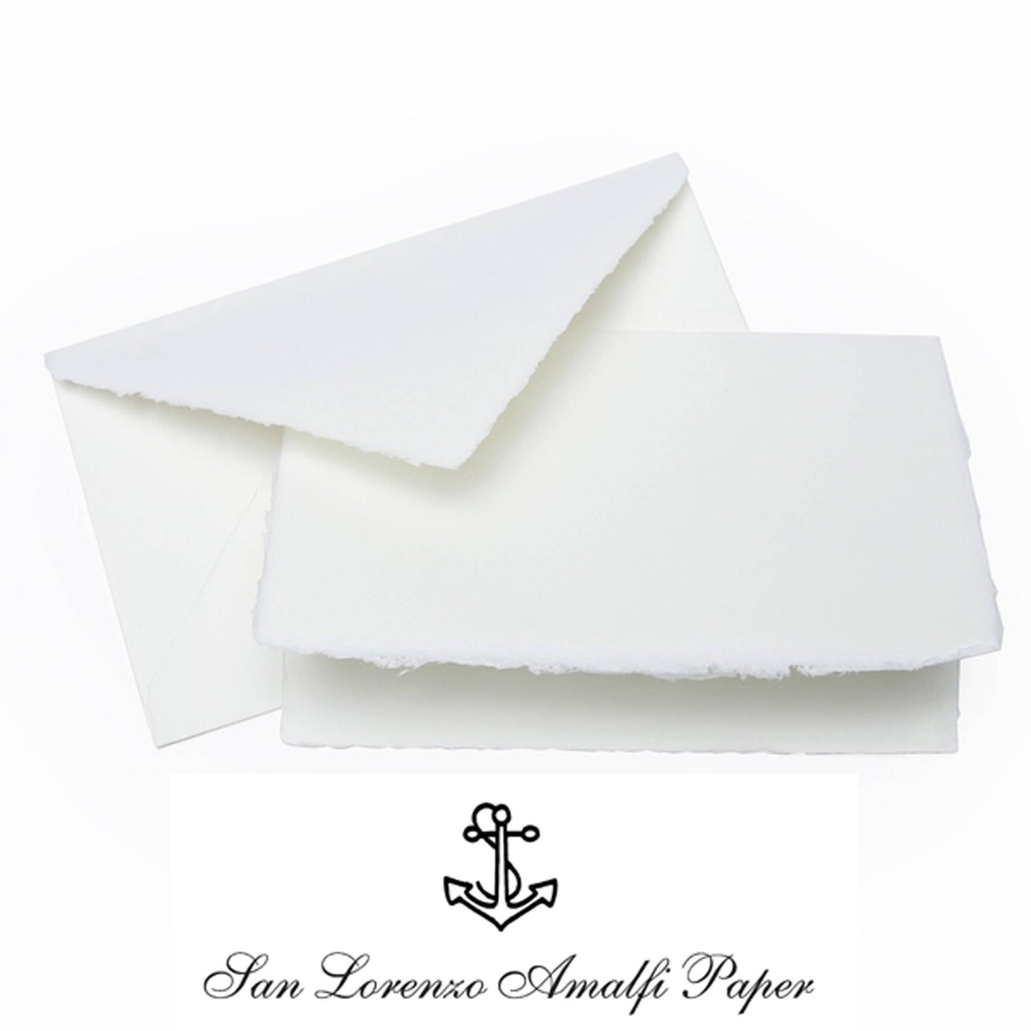 Amalfi Deckled Edge Fold Over Cards, Italian Handmade Paper