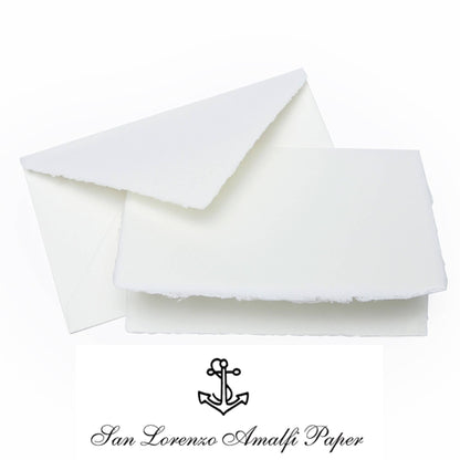 Amalfi Deckled Edge Fold Over Cards, Italian Handmade Paper