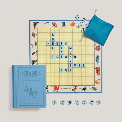 Scrabble Junior Vintage Book Shelf Edition