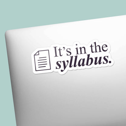 It's In the Syllabus