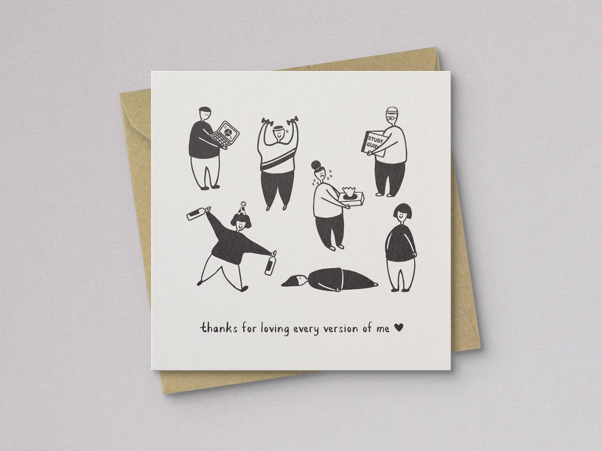 Loving Every Version Card - Letterpress Printed