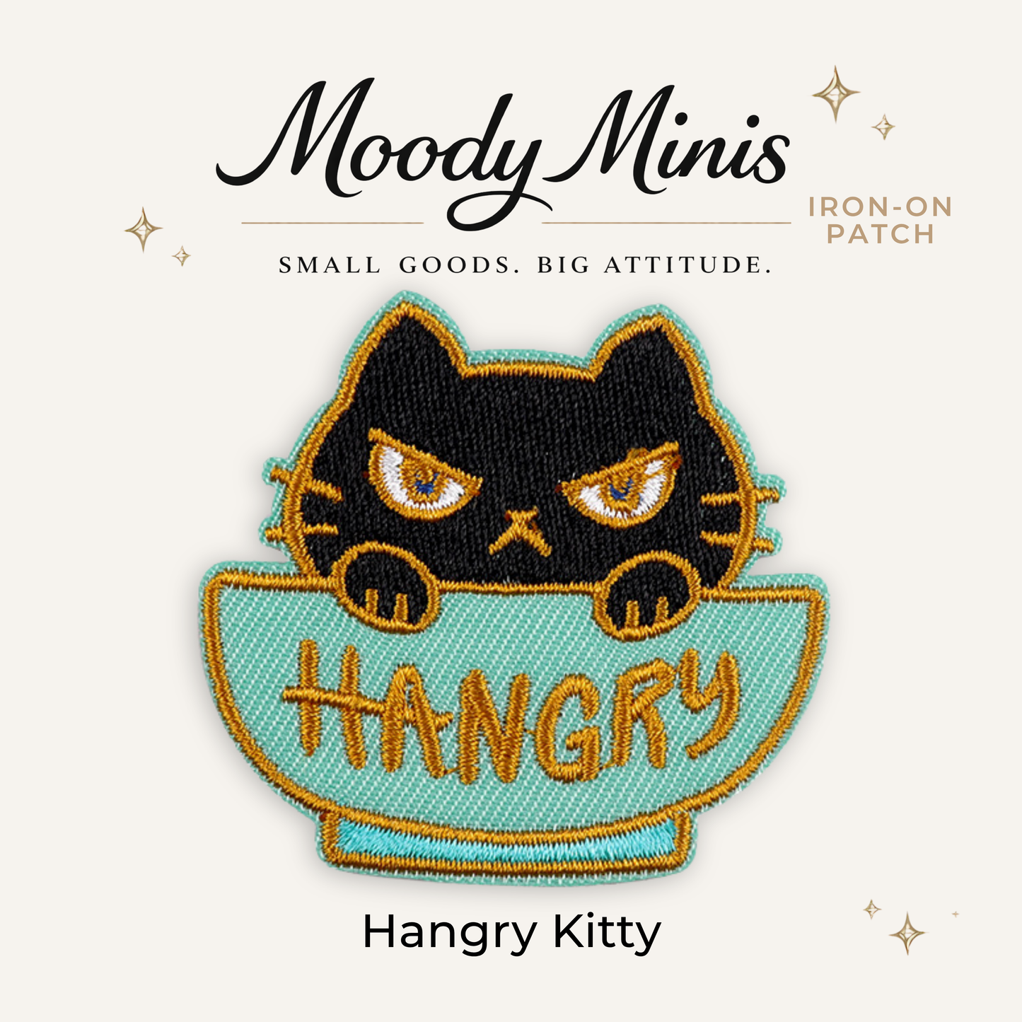 Hangry Kitty Embroidered Patch