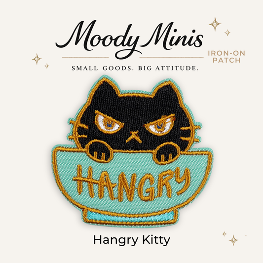 Hangry Kitty Embroidered Patch