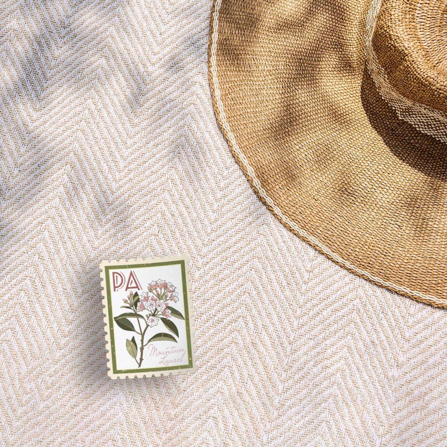 Pennsylvania State Flower Mountain Laurel Sticker - PA Stamp