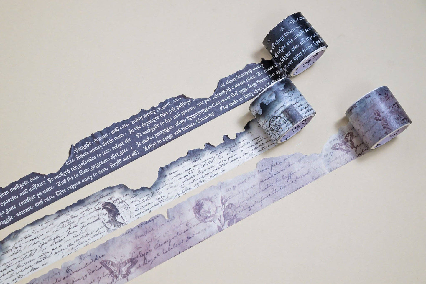 Burnt Writing Washi Tape Set (3pc)