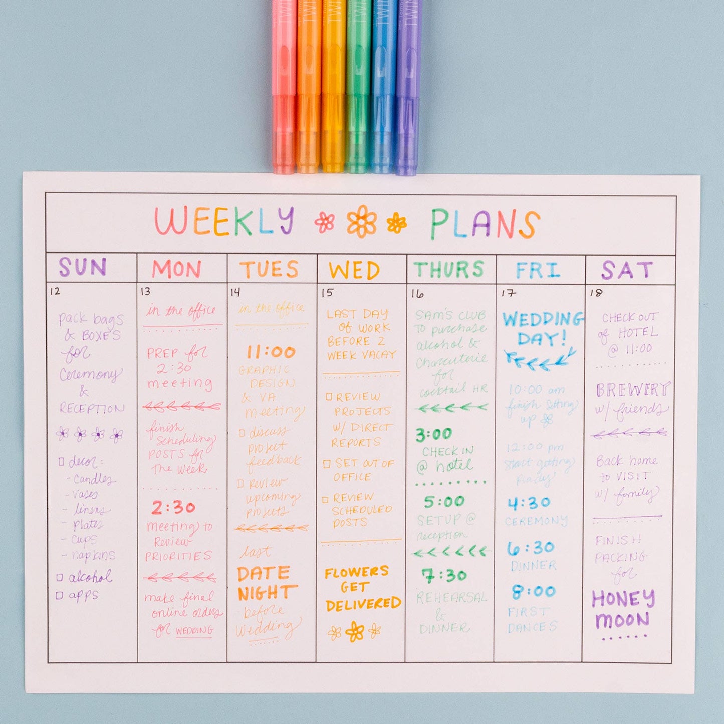 TwinTone Marker Set, 6-Pack Pastel