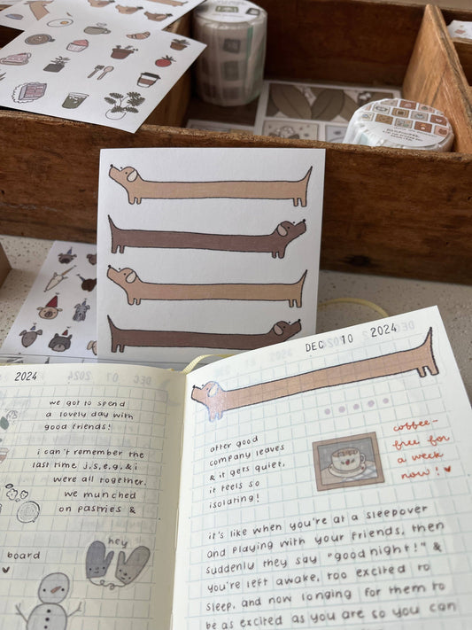 Dachshund sticker sheet