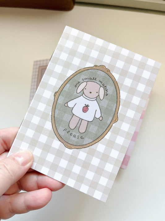 Kuboandlucy Stationery Co x Dana ate Oatmeal | I Would Like Matcha Sticker Release Book | Passport Size