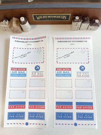 Kuboandlucy Stationery Co | AirMail Envelope V.2 Sticker Sheet