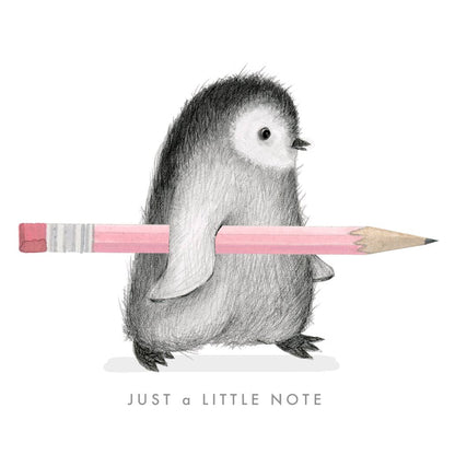 “Fuzzy Penguin Note” 6pk Cards