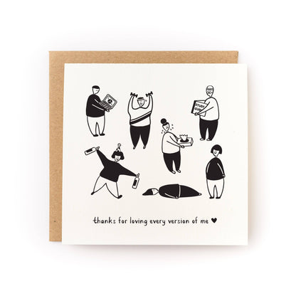 Loving Every Version Card - Letterpress Printed