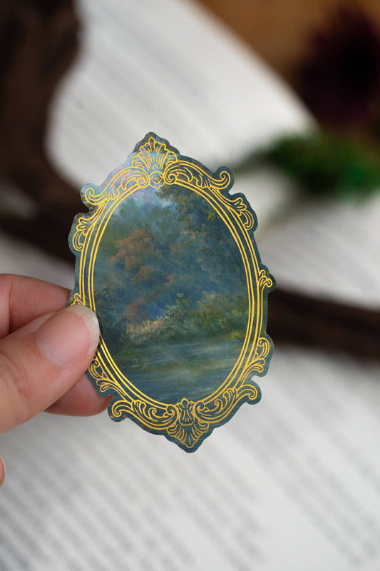The Dreamlit Pond Vinyl Sticker- Bookish Kindle Sticker
