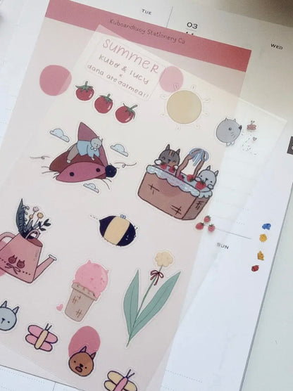Kuboandlucy x Dana Ate Oatmeal Four Seasons Sticker Sheet