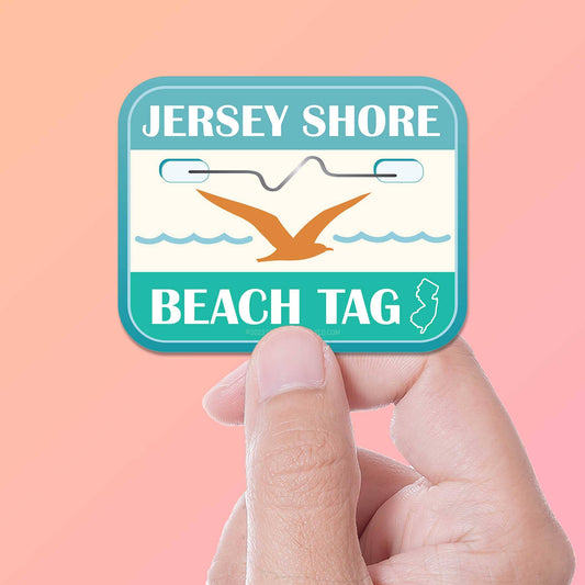 Jersey Shore Beach Tag Sticker