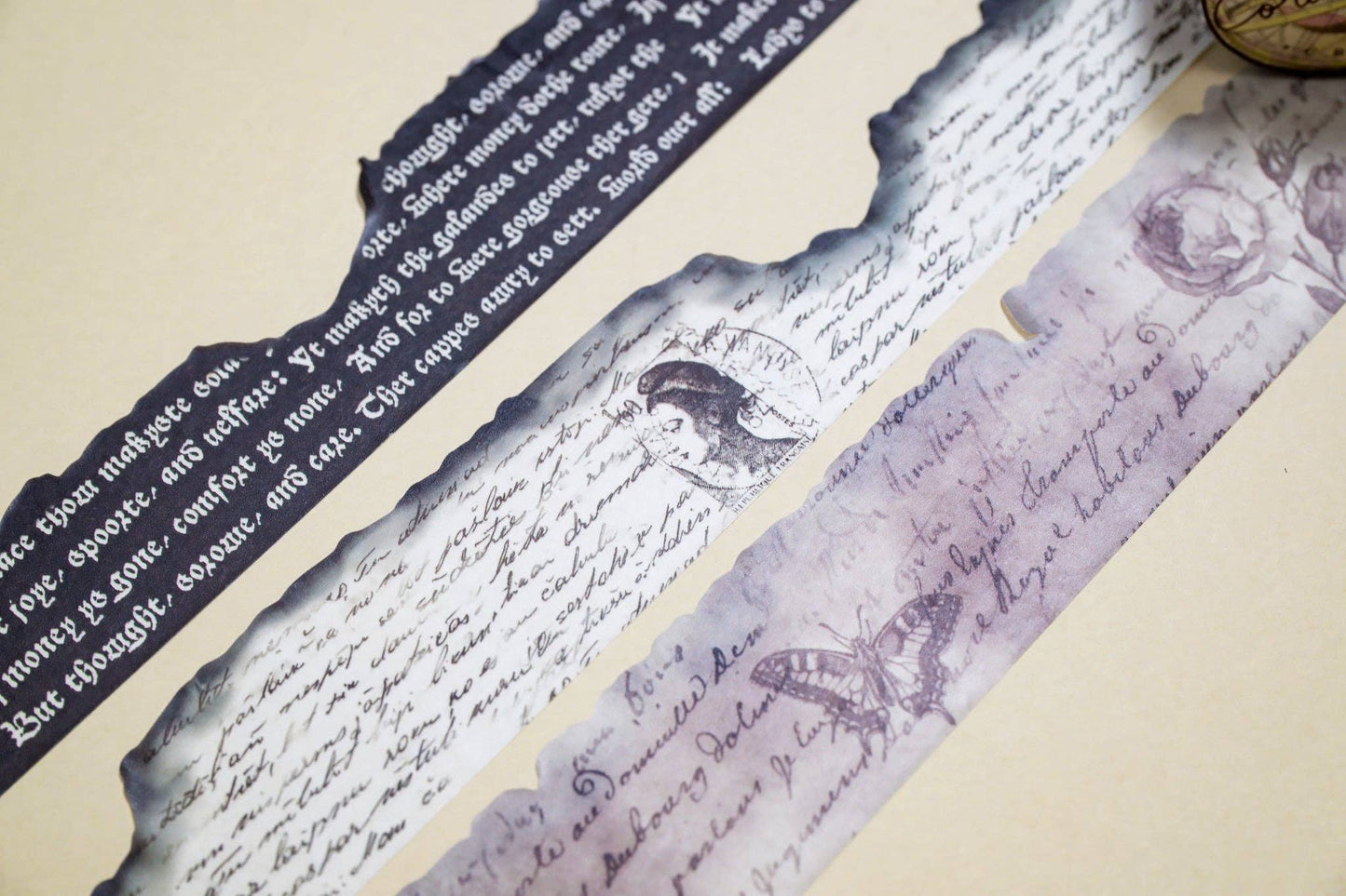 Burnt Writing Washi Tape Set (3pc)
