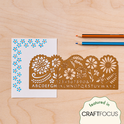 Botanical Design Stencil, Crafts & Journaling