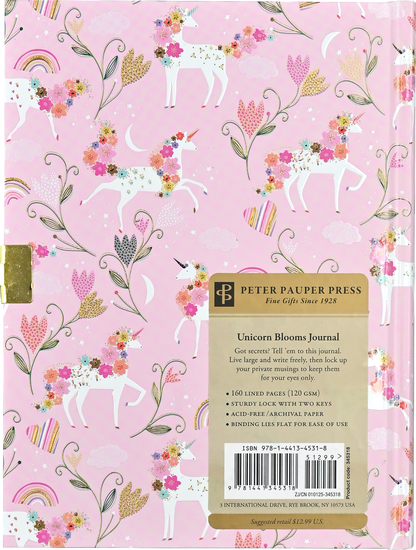Unicorn Blooms Locking Journal