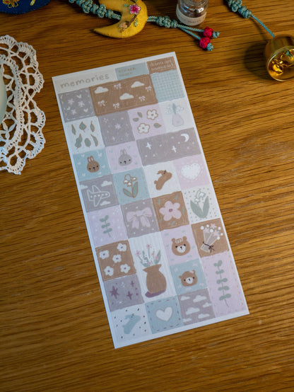 Memories washi sticker sheet