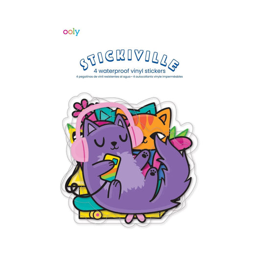 Stickiville: Vinyl Stickers - Silly Kitties (Set of 4)