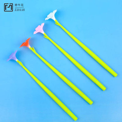 Morning Glory Flower Wiggle Pad Gel Pen