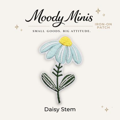 Daisy Stem Embroidered Patch
