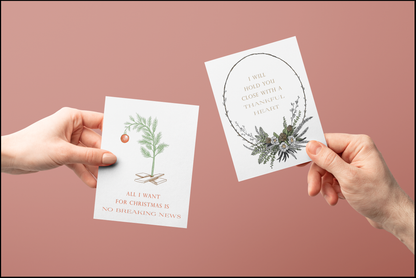 I Will Hold You Close With a Thankful Heart Letterpress Greeting Card
