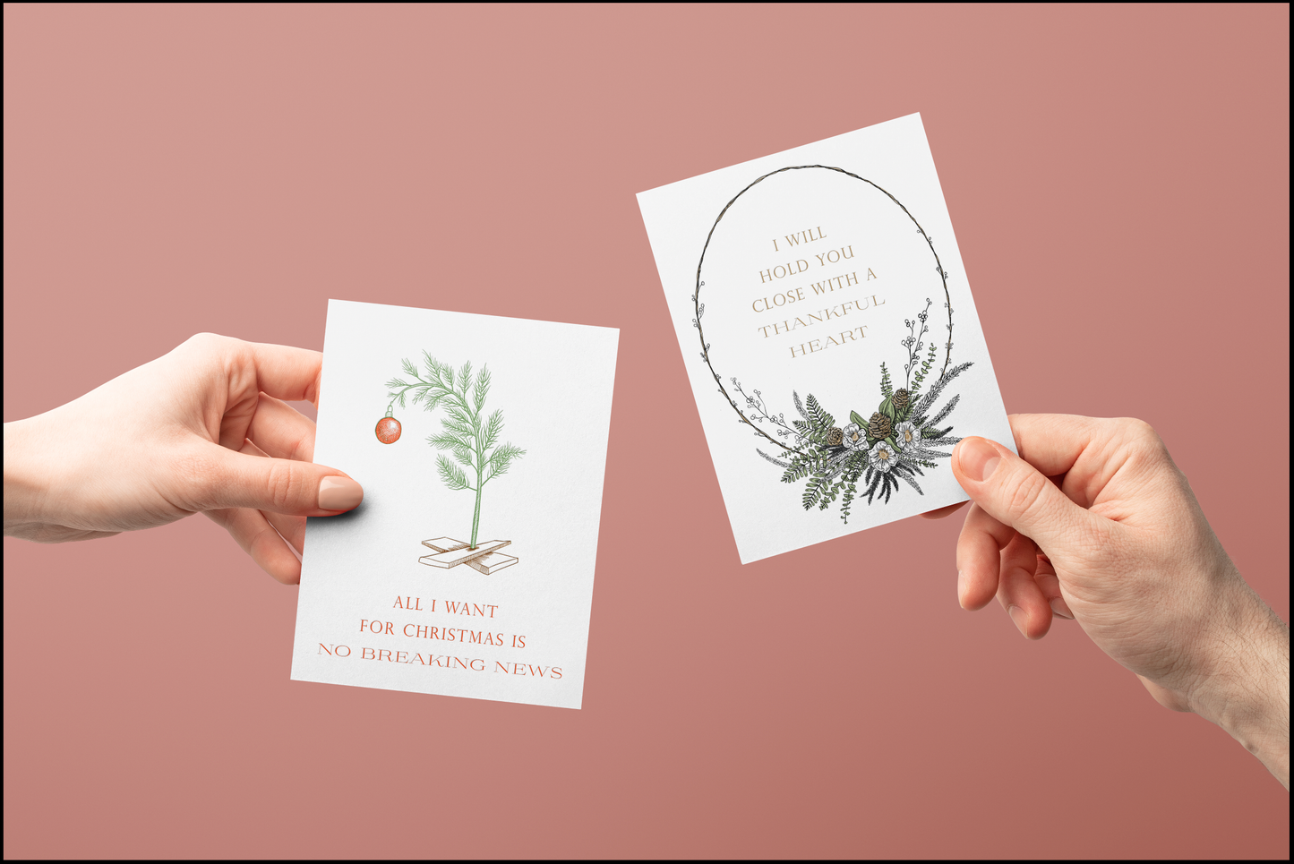 All I Want for Christmas is No Breaking News Letterpress Greeting Card