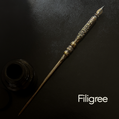 BRONZE plated DIP PENS from FRANCE -  Hand Cast PEWTER