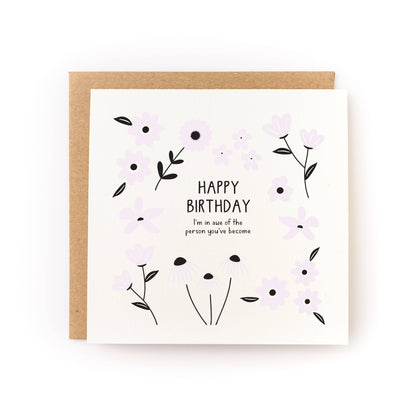In Awe of You Birthday Card - Letterpress Printed