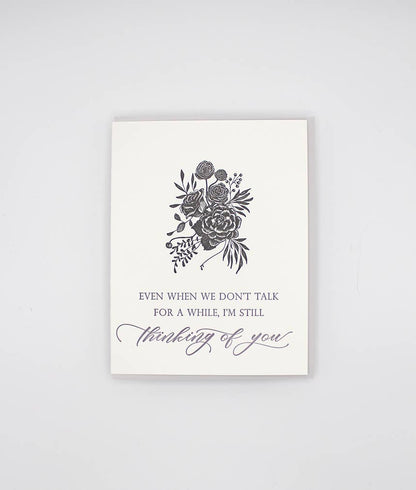 I'm Still Thinking Of You Letterpress Just Because Card