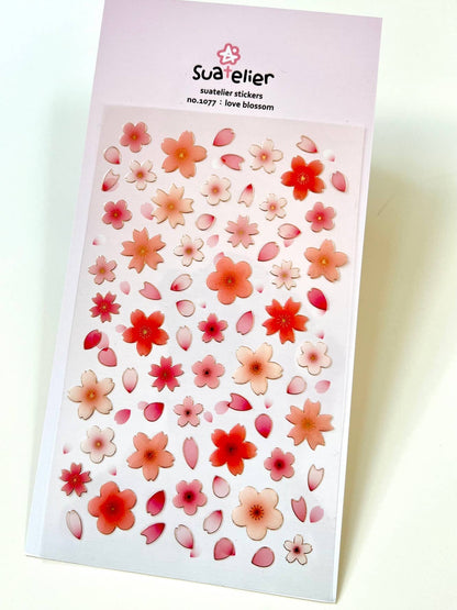 01077 LOVE BLOSSOM STICKERS