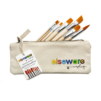 Paintbrush Set - Nylon Filament in Canvas Bag - 8 Assorted