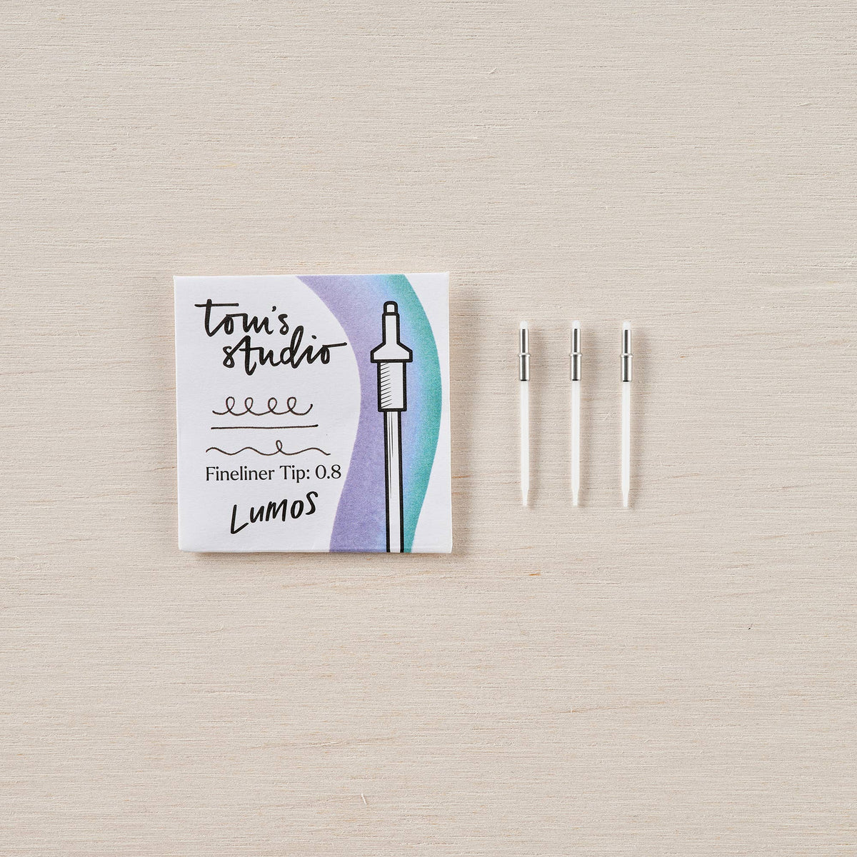 Lumos Studio fineliner tip 0.8 set, pack of 3 with white-bodied markers