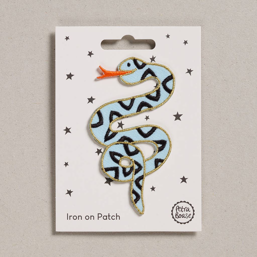 Iron on Patch - Blue Snake