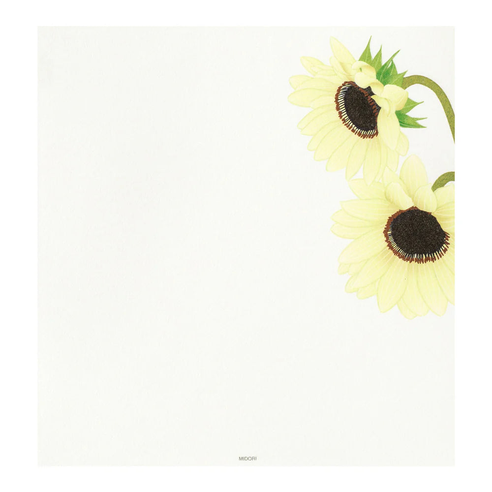 Letter Pad 025 Four Designs Sunflower