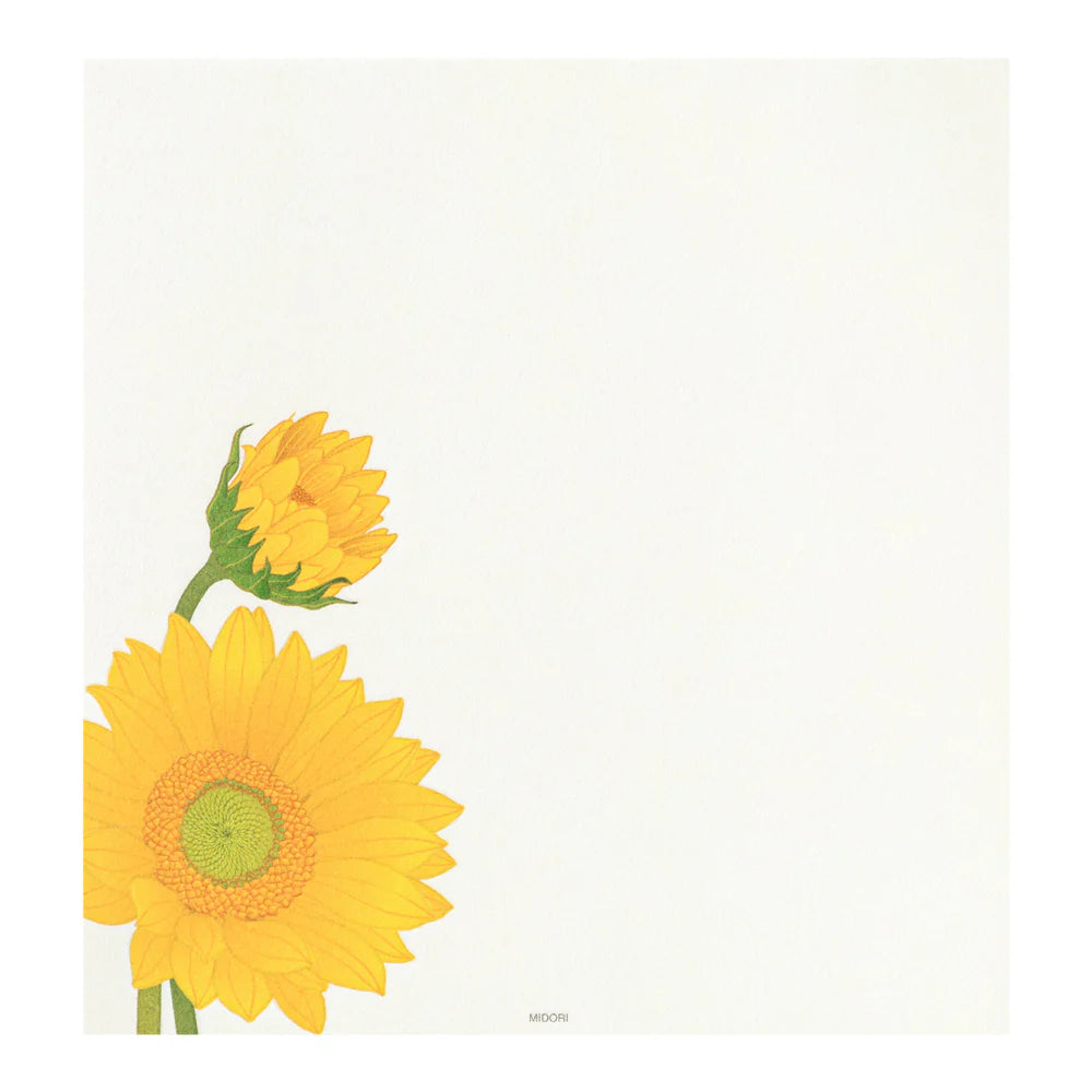 Letter Pad 025 Four Designs Sunflower