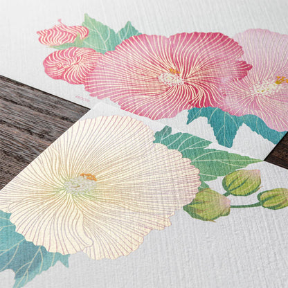 Letter Pad 031 Silk-Printing Confederate Rose