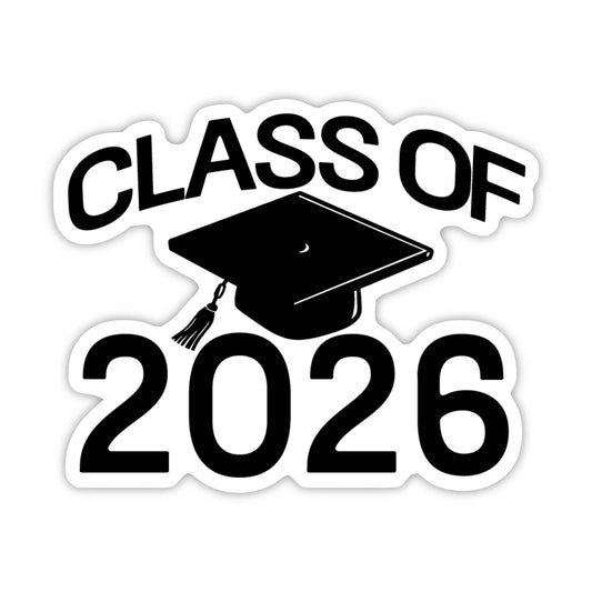 Class of 2026 Black Graduation Sticker
