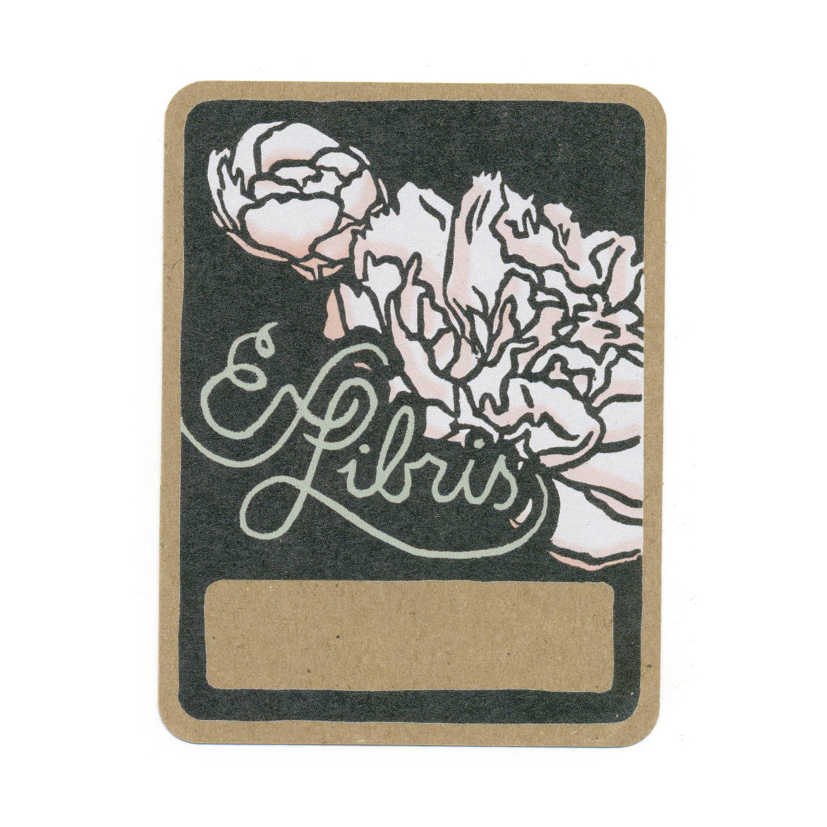 Bookplate Sticker Pack of 6 - PEONY