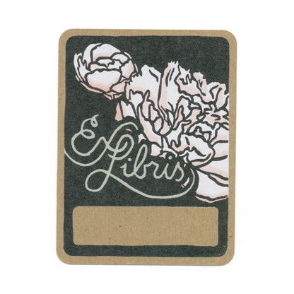 Bookplate Sticker Pack of 6 - PEONY