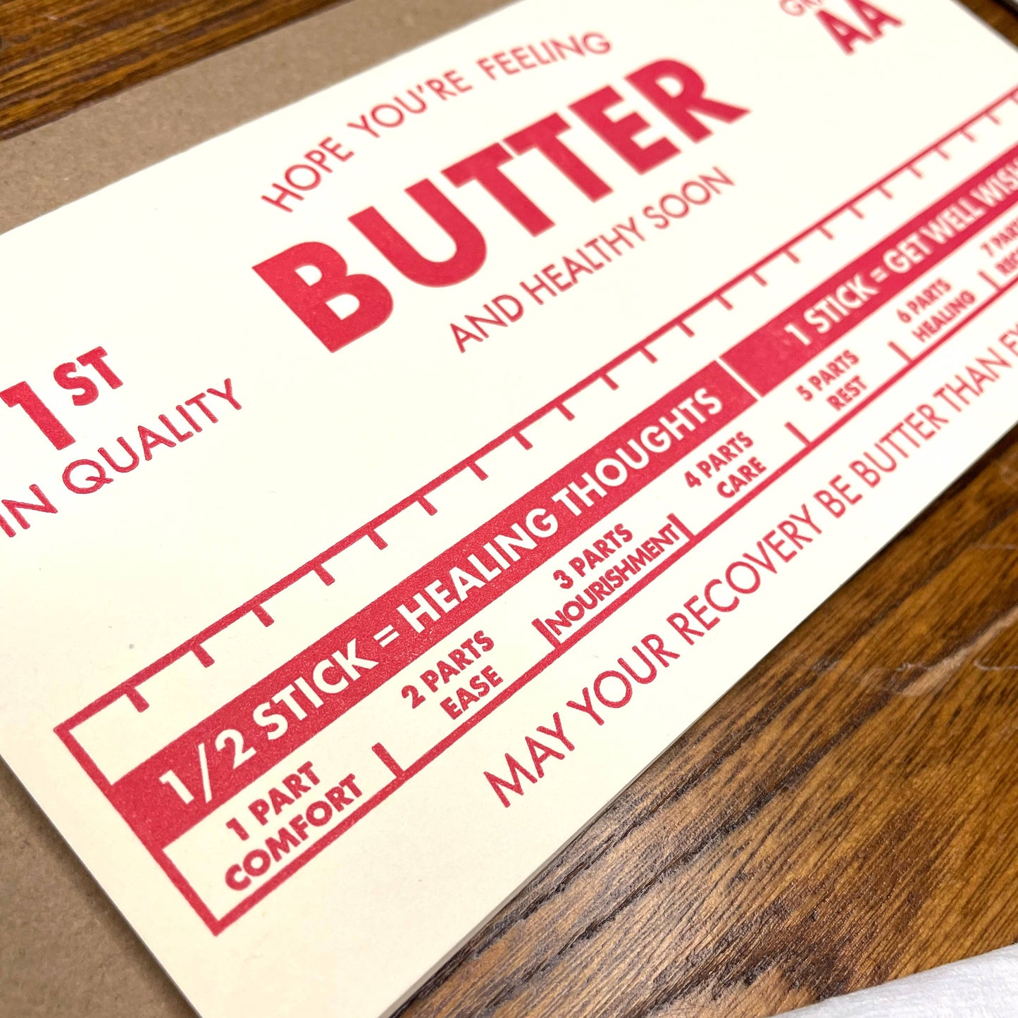Hope you're feeling butter and healthy soon