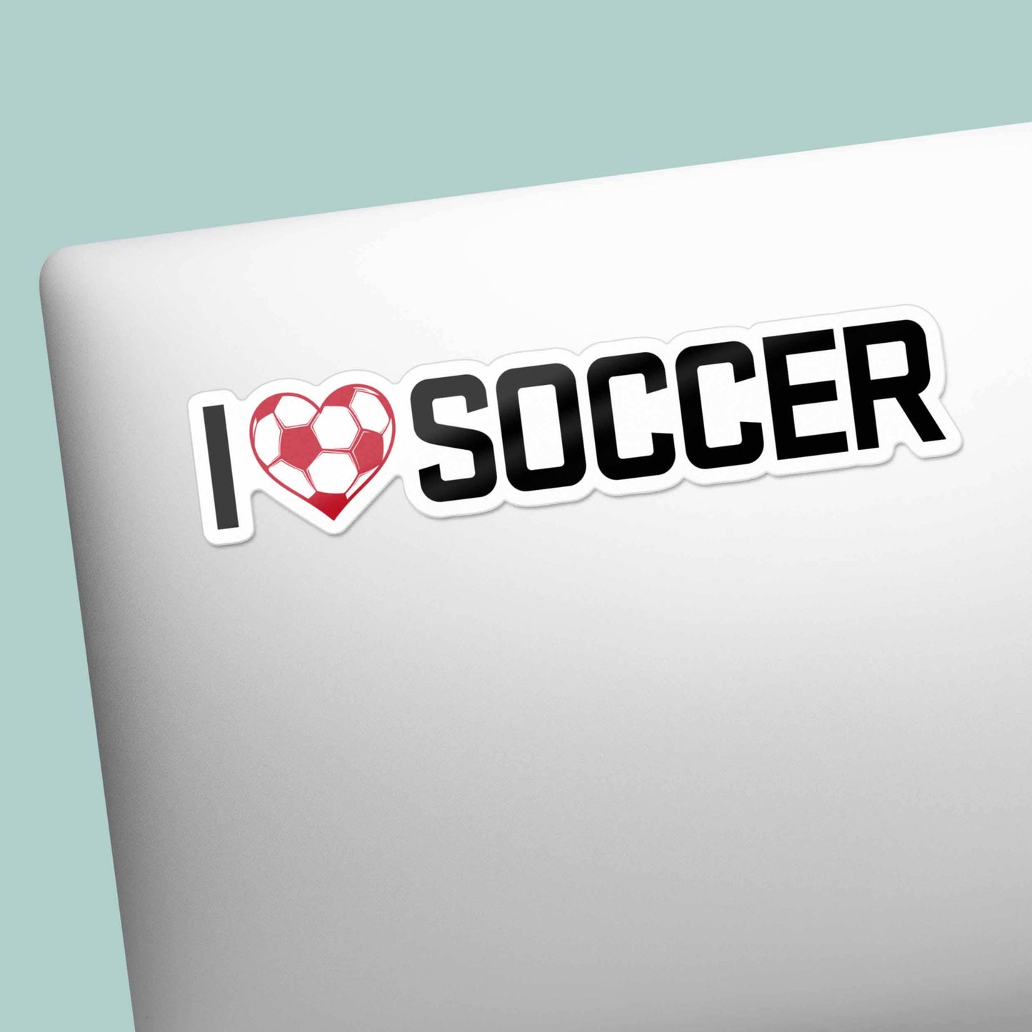 I Love Soccer Sticker