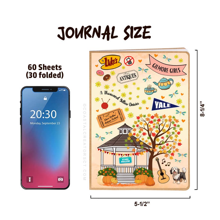 Gilmore Girls Autumn Journal + Luke's Magnetic Bookmark Set