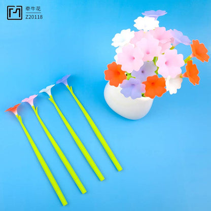 Morning Glory Flower Wiggle Pad Gel Pen
